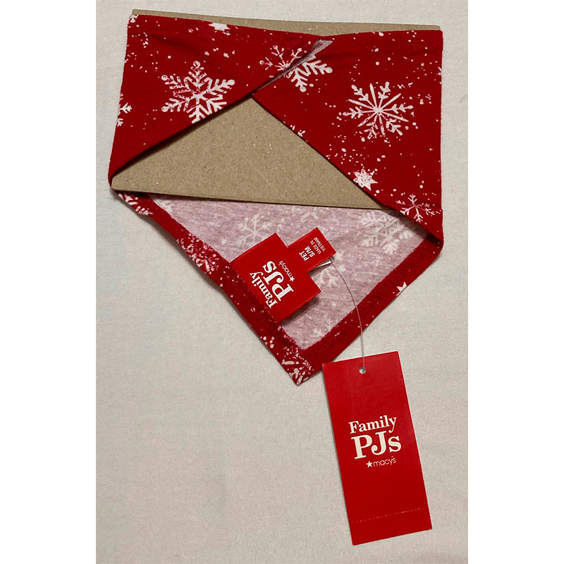 Family PJ Matching Pet Merry Snowflake Bandana Candy Red S/M