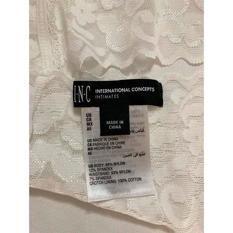 INC Lace-Trim Thong Underwear White XL