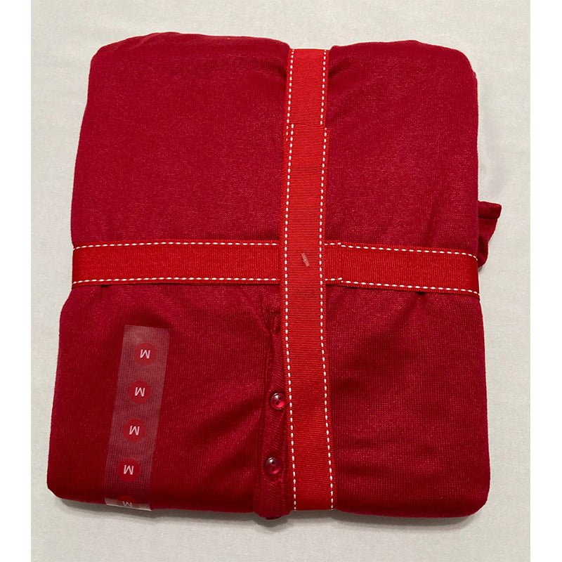 Charter Club Long Sleeve Soft Knit Pajama Candy Red Diamond M