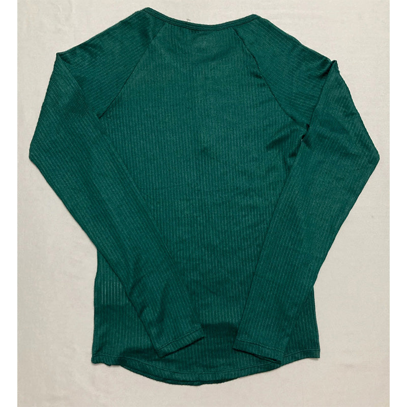 Jenni Split-Neck Only Pajama Top June Bug Dark Green XS