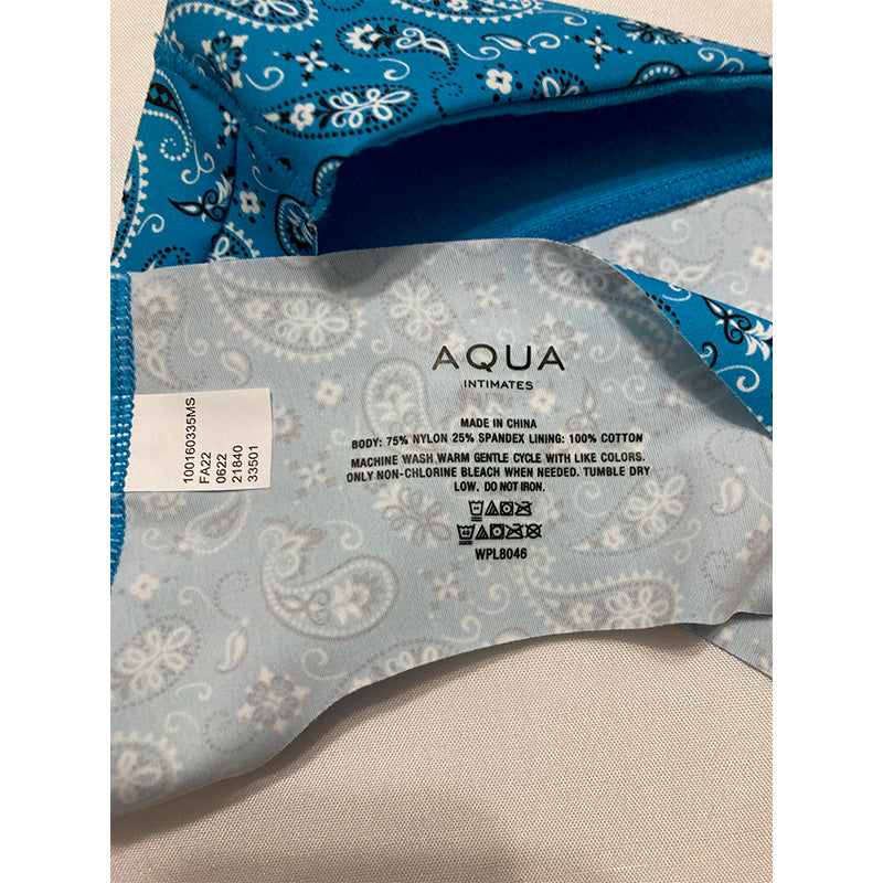 AQUA Intimates Stretch Thong Underwear M