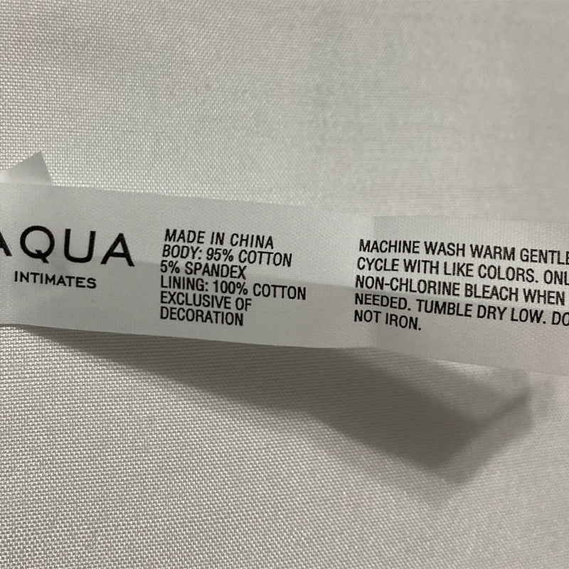 AQUA Intimates Lace Trim Thong L