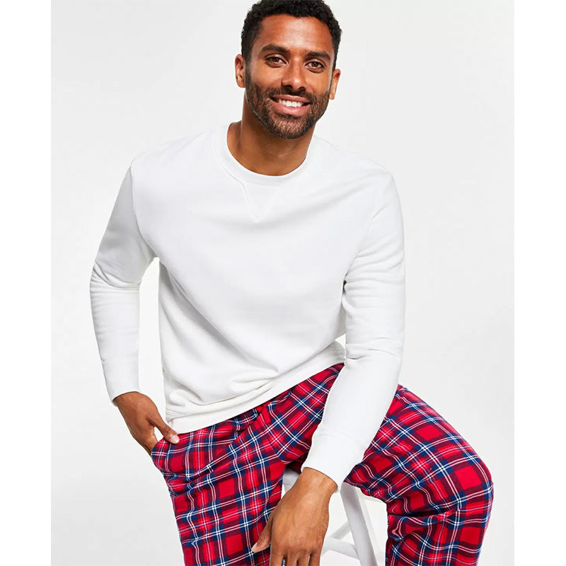 Charter Club Men's Solid Matching Only Crewneck Top White M