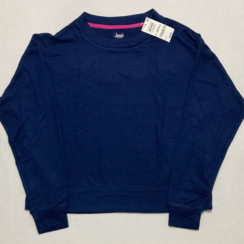 Jenni Long Sleeve Mix It Packaged Pajama Set Navy XS