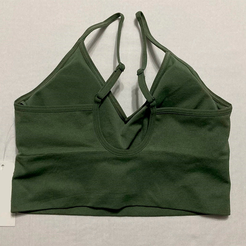 Jenni Seamless Ribbed Bralette Mountain Sage S
