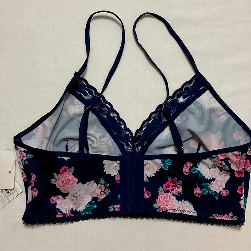 INC Lace-Trim Bralette Floral M