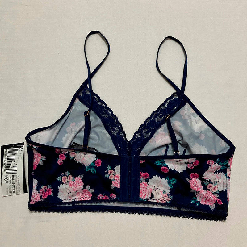 INC Lace-Trim Bralette Bouquet Floral L