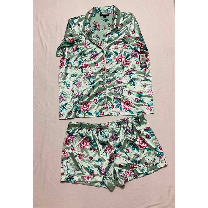 INC Notch Collar Pajamas Set Floral L