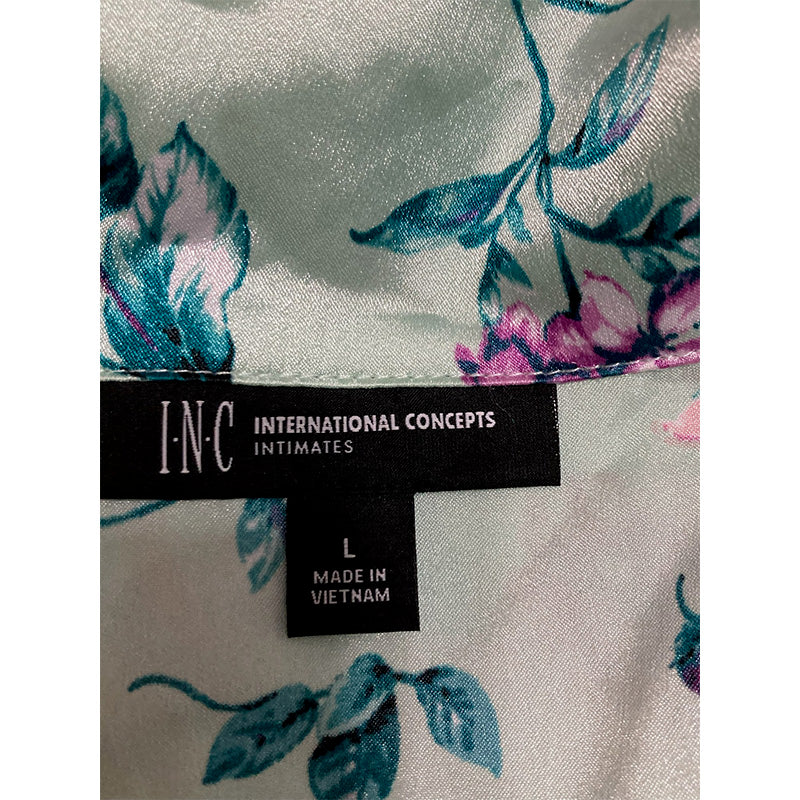 INC Notch Collar Pajamas Set Floral L