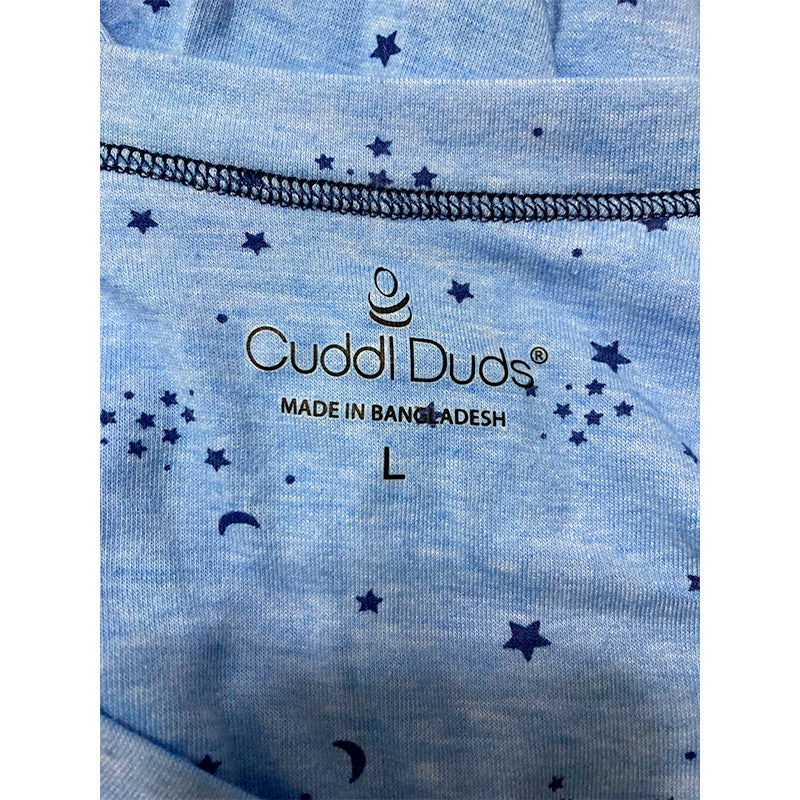 Cuddl Duds 2 Piece Pajama Set Blue L