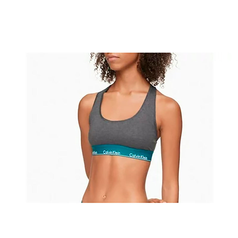 Calvin Klein Womens Scoop Back Bralette Grey XS