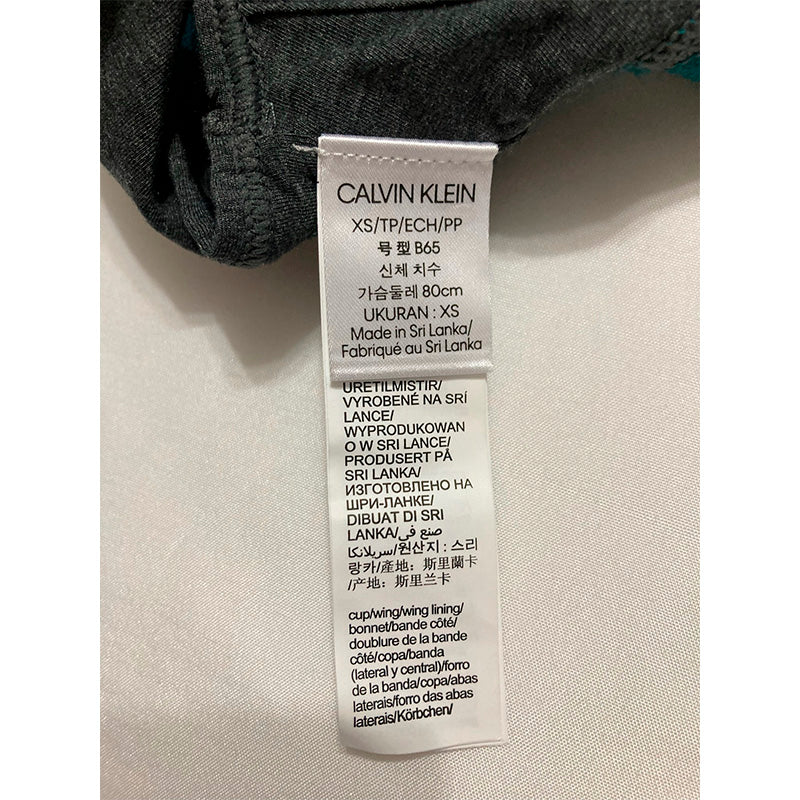 Calvin Klein Womens Scoop Back Bralette Grey XS