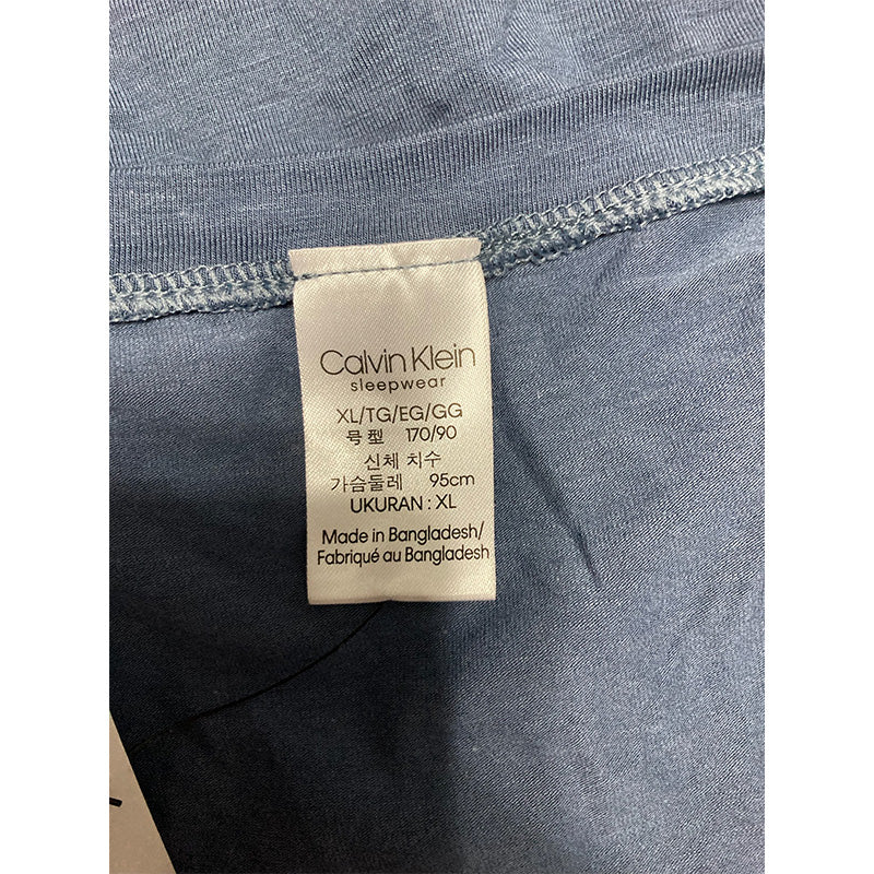 Calvin Klein T-Shirt & Shorts 2-Piece Pajama Set Blue XL