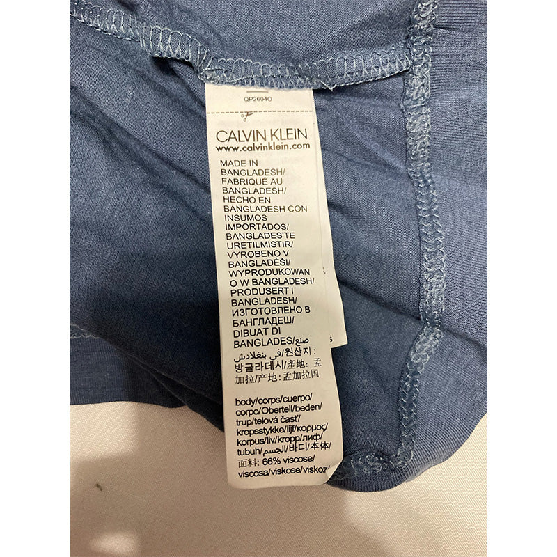 Calvin Klein T-Shirt & Shorts 2-Piece Pajama Set Blue XL