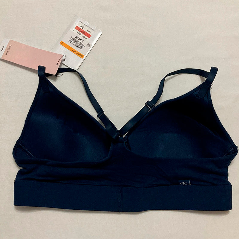 Calvin Klein One Plush Wirefree Bralette Navy S