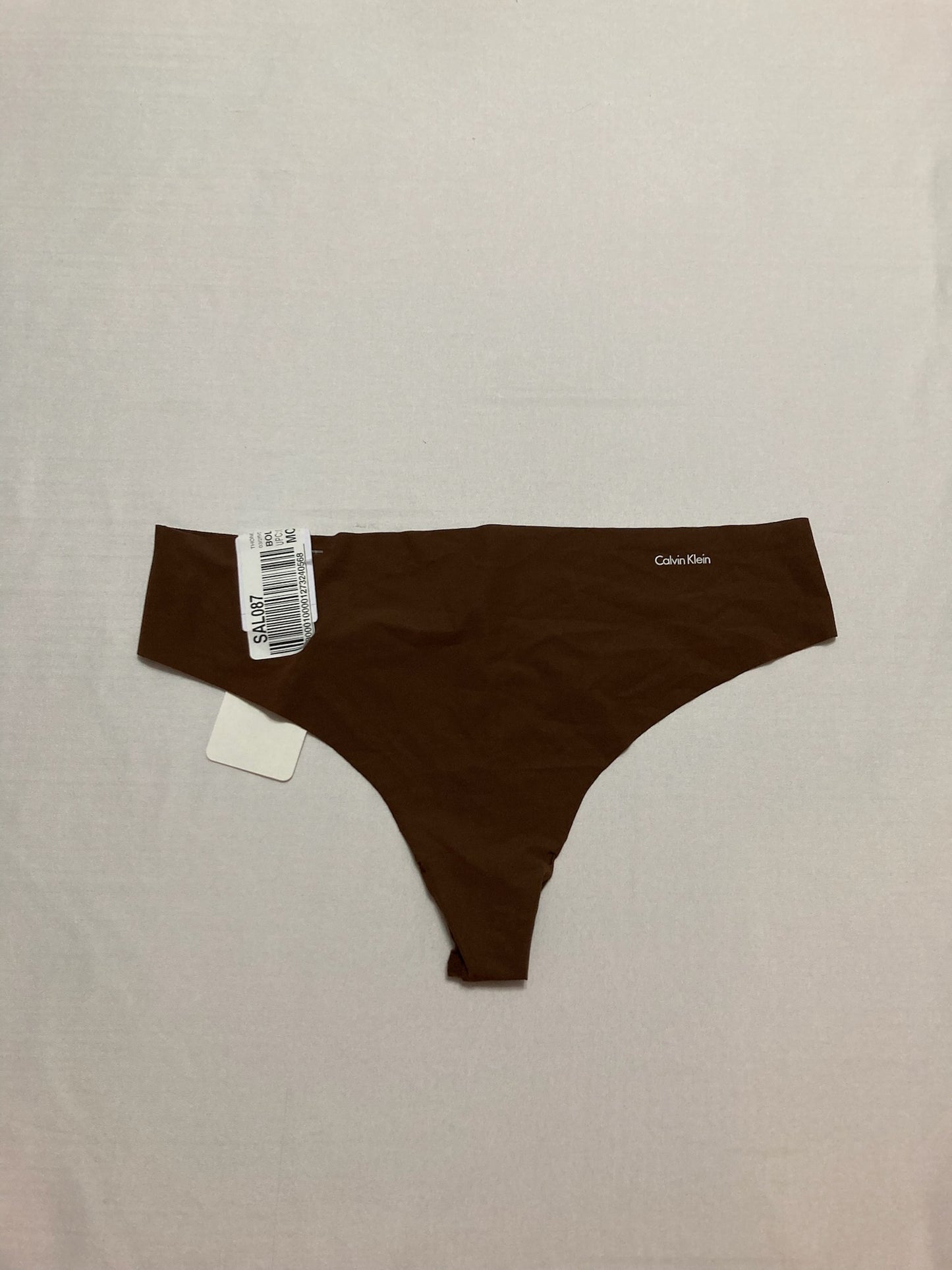 Calvin Klein Women's Invisibles Seamless Thong Pant Chestnut XL