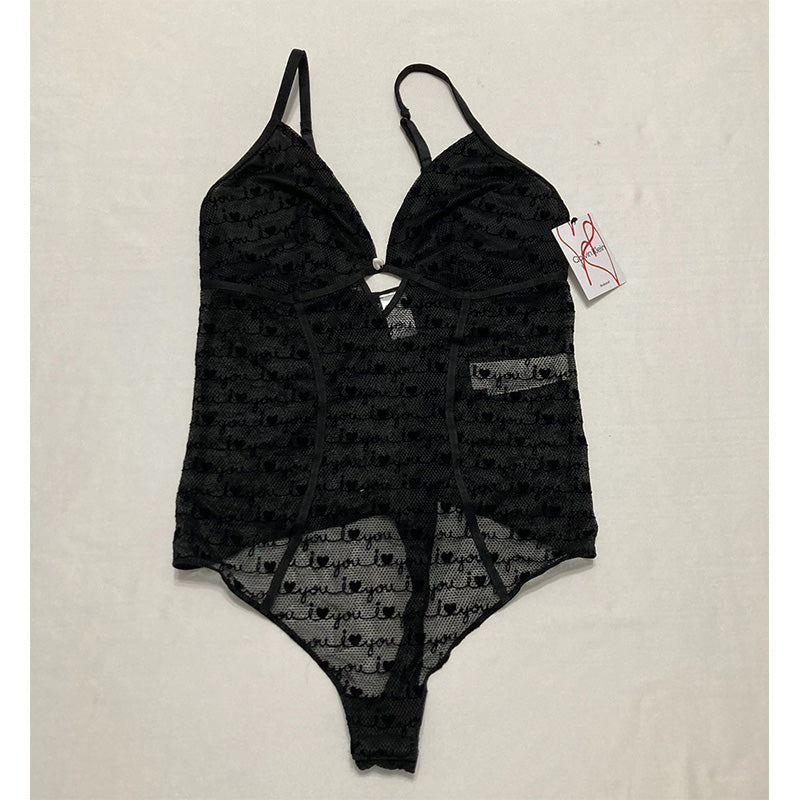 Calvin Klein Limited Edition I Love You Bodysuit Black L