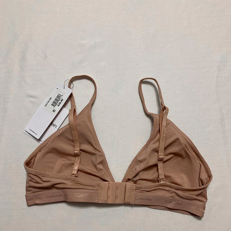 Calvin Klein Form to Body Lightly Lined Triangle Bralette Nude S