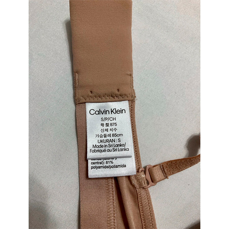 Calvin Klein Form to Body Lightly Lined Triangle Bralette Nude S