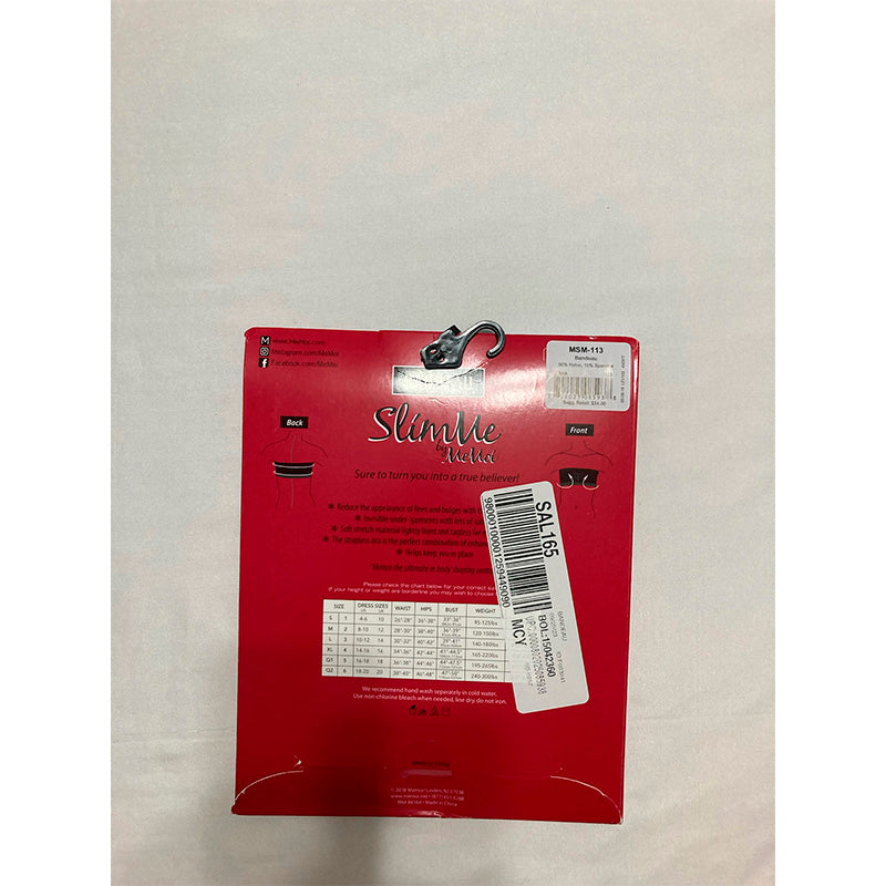 SlimMe Strapless Seamless Bandeau Bra Shaper Black Large