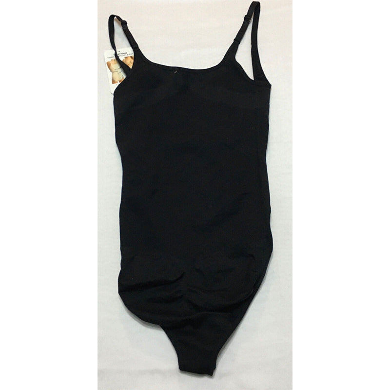 MeMoi Braless Brief Bodysuit with Adjustable Straps Black XL