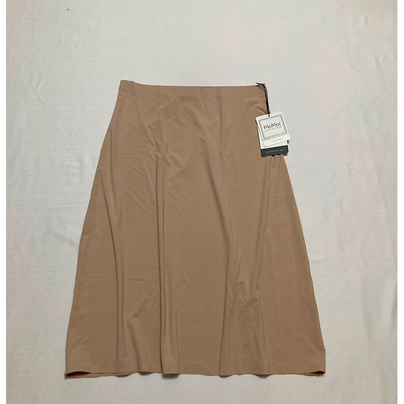 MeMoi Collection High-Waisted Bonded Half Slip Skirt Nude XS