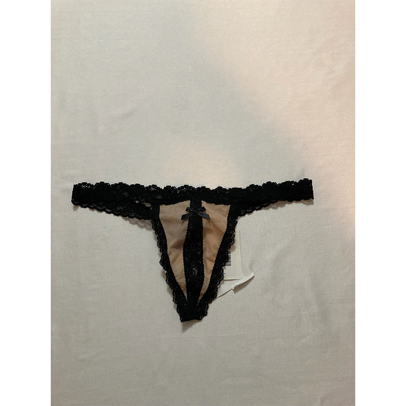 hanky panky After Midnight Open Thong Mocha/Black S