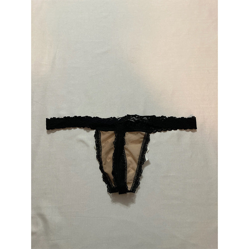 hanky panky After Midnight Open Thong Mocha/Black S