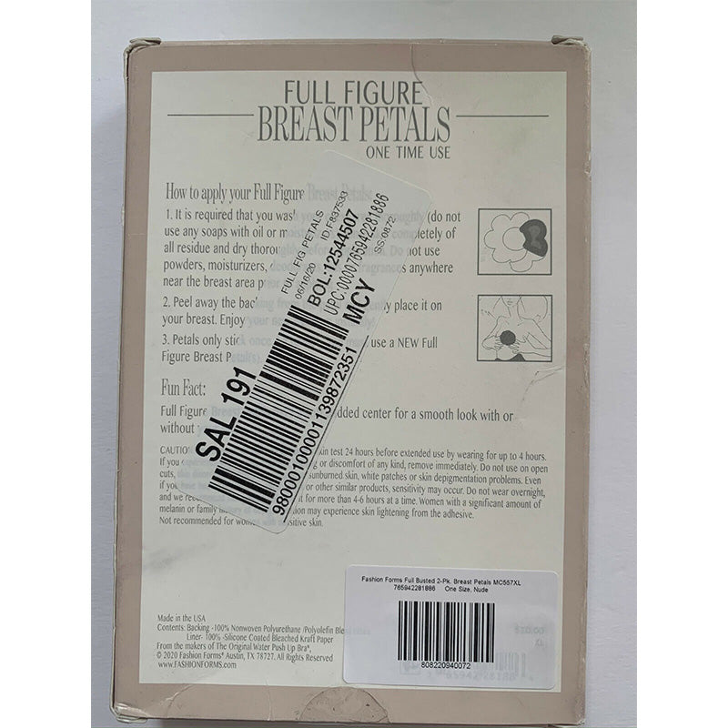 Fashion Forms Full Busted 2-Pk. Breast Petals Nude One Size