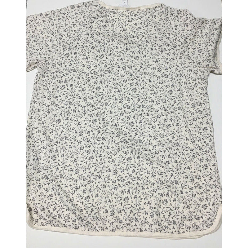 NWOT Charter Club Floral Print Only Pajama Top White M