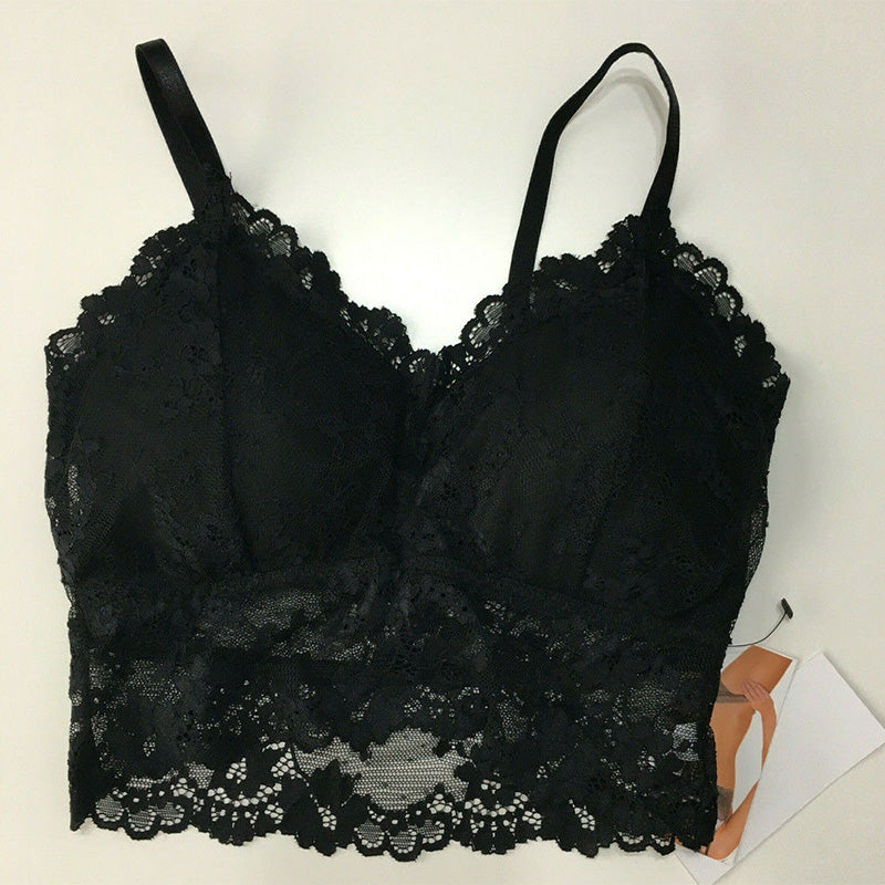 Unbranded Women's Lace Bralette Bra Black M