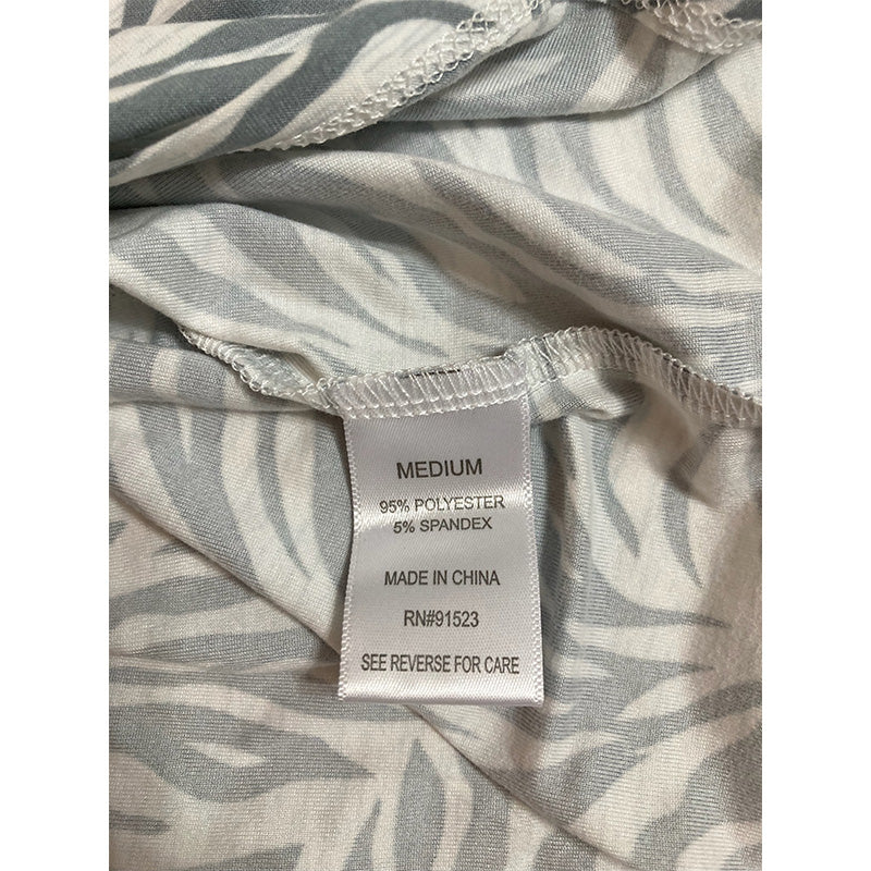 Jaclyn Intimates Pajama Set Grey And White M