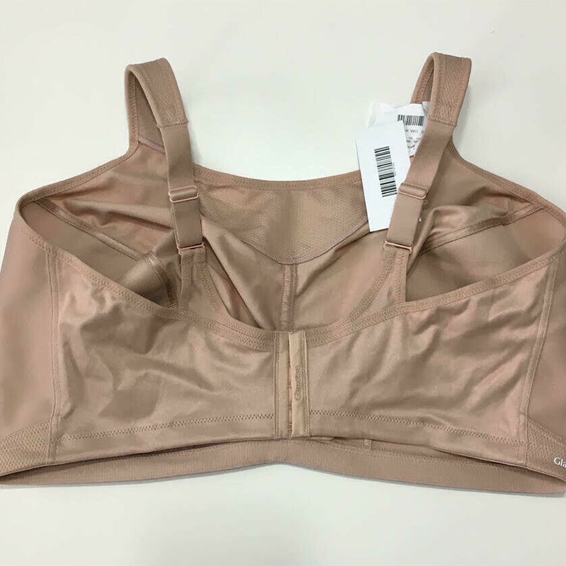 Glamorise Full Figure No Bounce Plus Size Camisole Wirefree Back Close Nude 50H