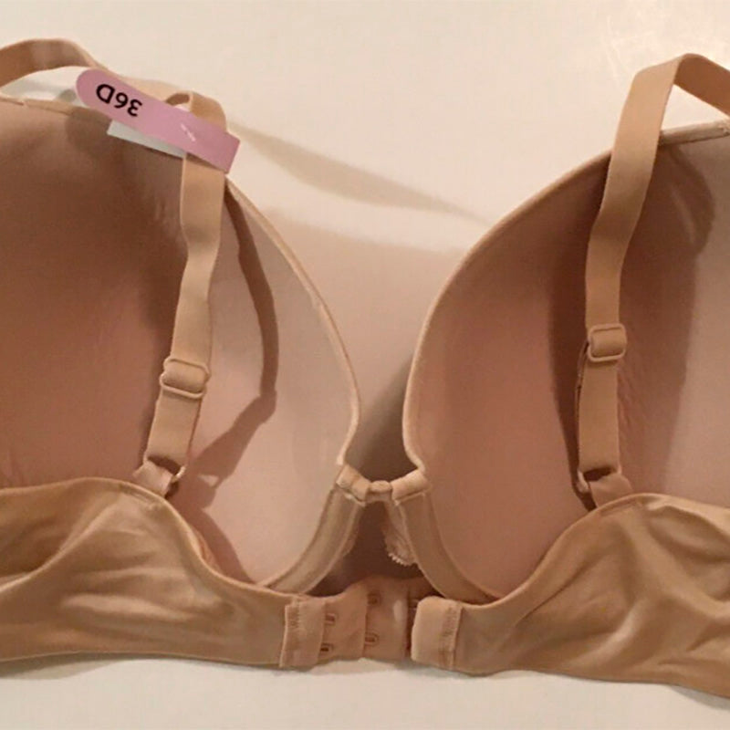 Maidenform Natural Boost Demi Bra, Push-Up Lace T-Shirt Bra with Beige 36D