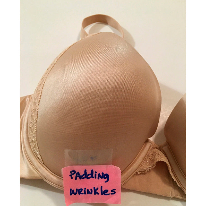 Maidenform Natural Boost Demi Bra, Push-Up Lace T-Shirt Bra with Beige 36D