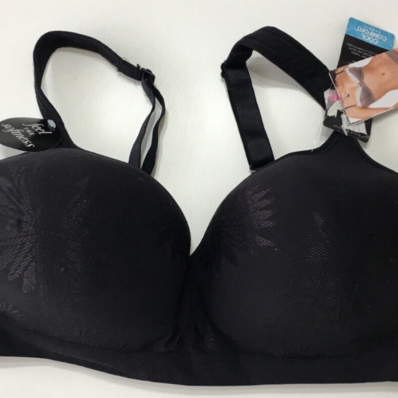 NWD Bali Comfort Revolution Wireless Bra, Full-Coverage Wirefree Black 42D