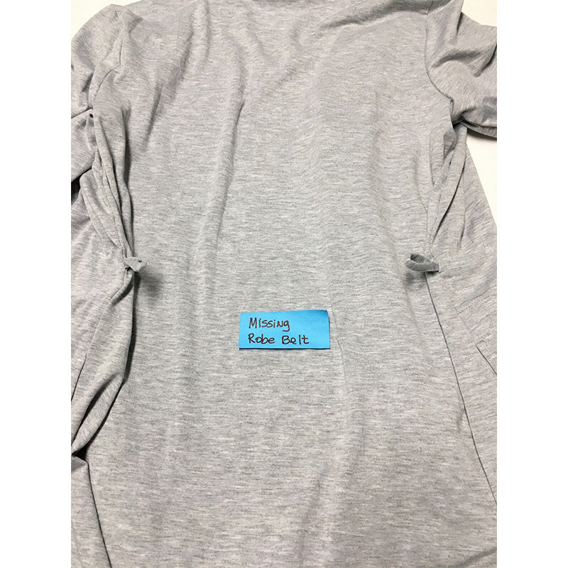 NWD Jenni Embroidered Jersey Knit Robe Gray S