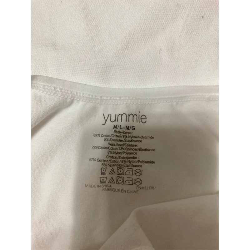 Yummie Ruby Cotton Seamless Shaping Full Back Bodysuit White ML