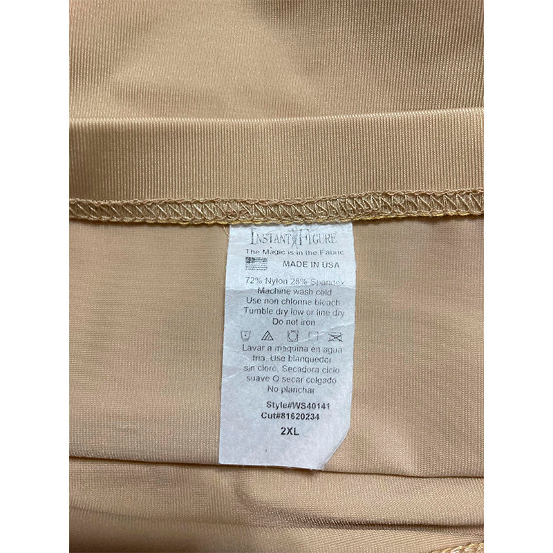 InstantFigure Compression Shapewear Tummy Control Half Slip Skirt Under 2XL