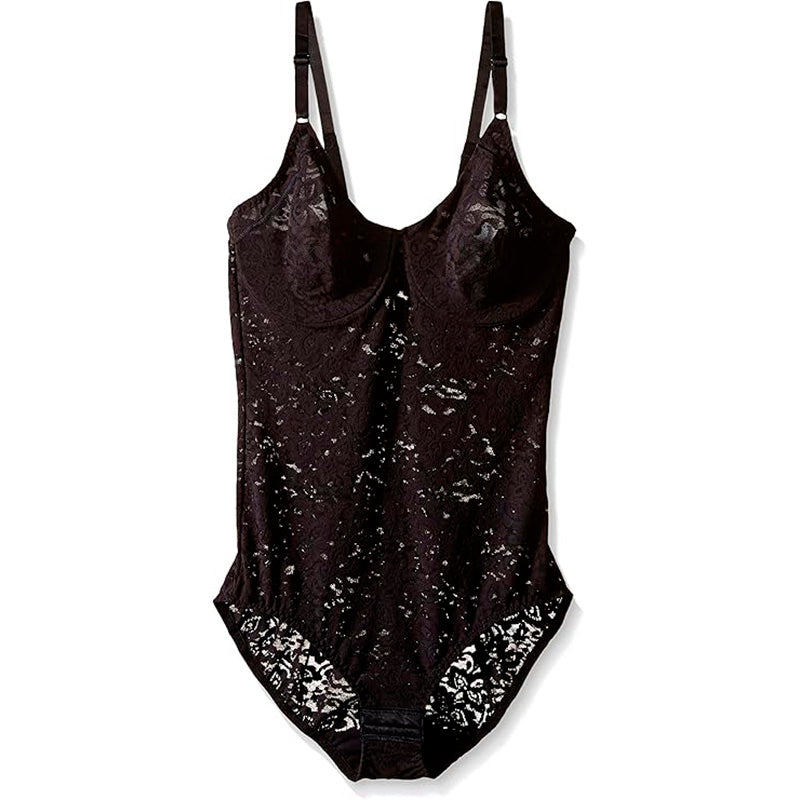 BALI Womens Lace 'N Smooth shapewear bodysuits BLACK 40B