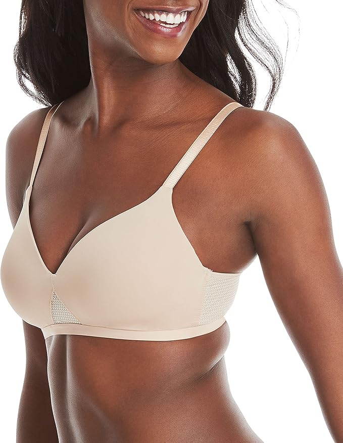 HANES Light Wireless T-Shirt Bra with ComfortFlex BEIGE L