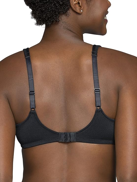 VANITY FAIR Perfect T-Shirt Bra Body Shine Full Coverage Lightly Lined BLACK 38B