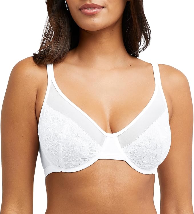 BALI One Smooth U Lace Minimizer Bra WHITE 38DD