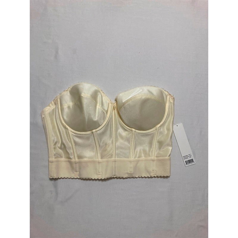 Dominique Women's Noemi Backless Strapless Bustier Bridal Bra Ivory 38C