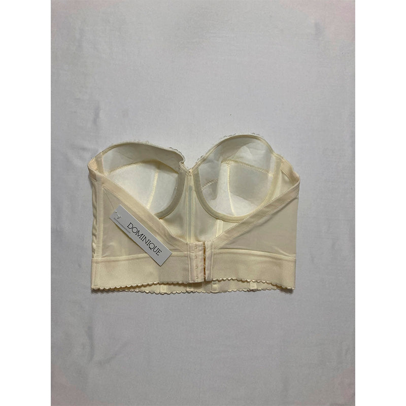 Dominique Women's Noemi Backless Strapless Bustier Bridal Bra Ivory 38C