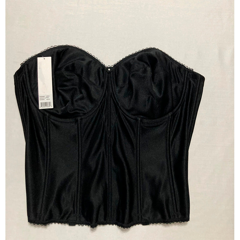 Dominique Juliette Longline Full Figure Corset Bra Black 42DD