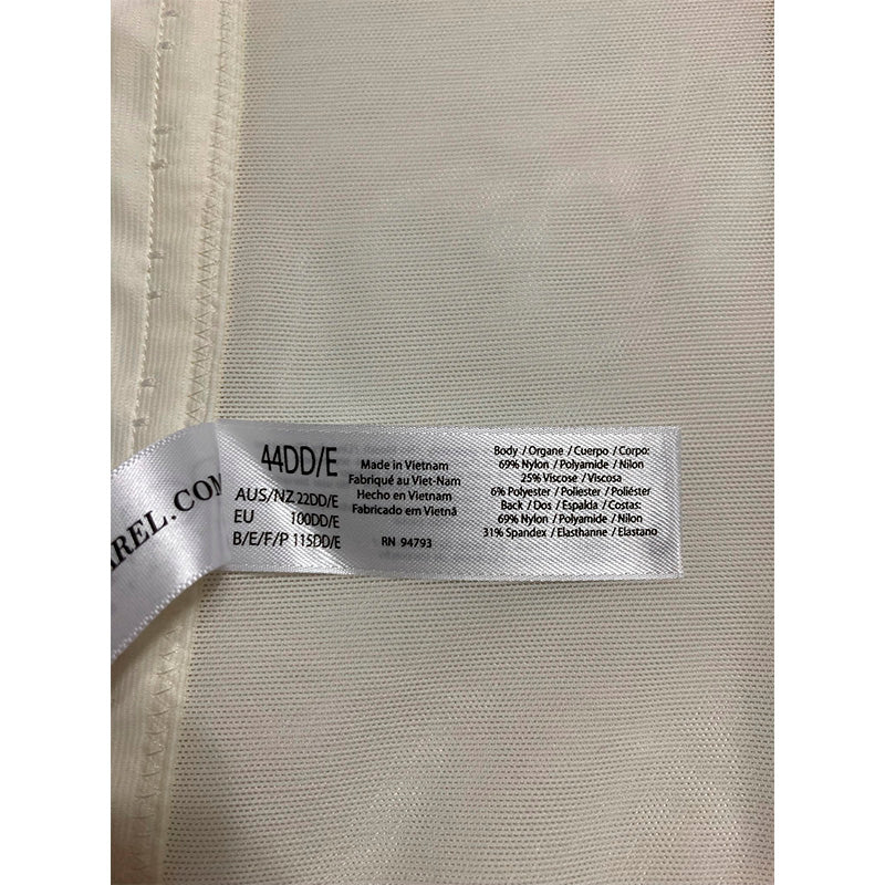 Dominique Rosemarie Embroidered Lace Strapless Longline Bridal Bra 44DD