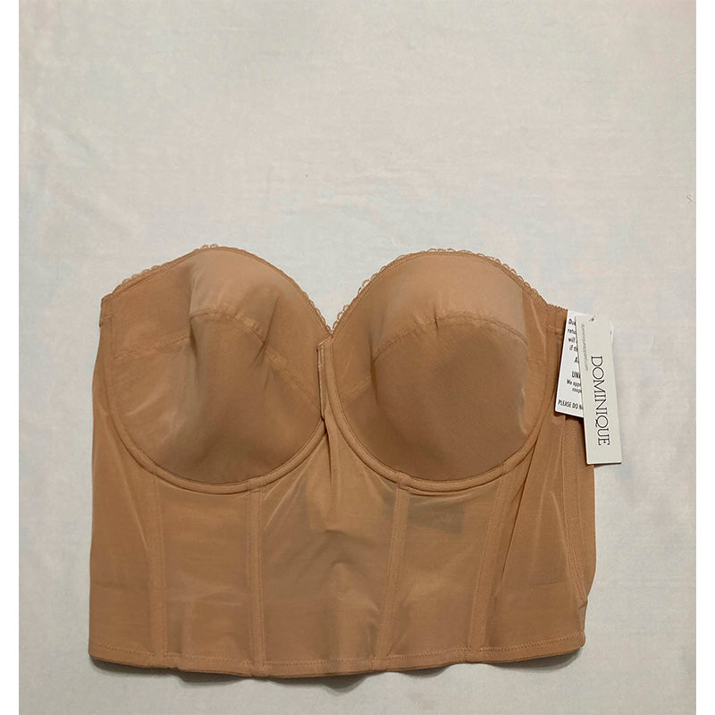 Dominique Women's Valerie V-Wire Backless Strapless Bra Nude 44D