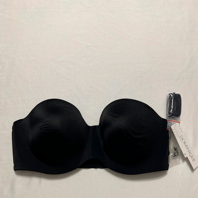 Dominique Bella Seamless Hidden Underwire Strapless Bra Black 42D
