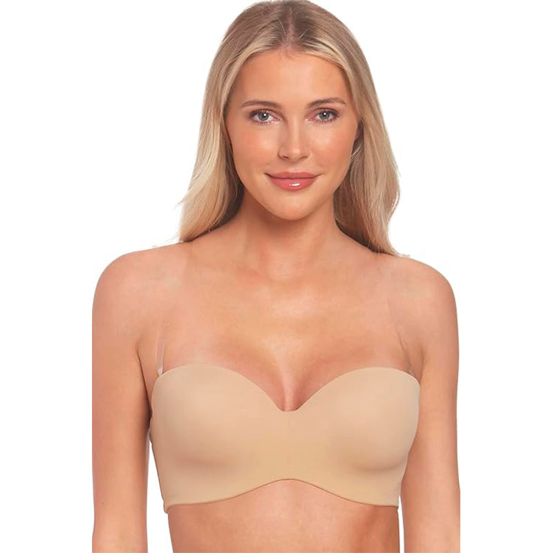Dominique Women's Bella Seamless Hidden Underwire Strapless Bra MOCHA 46C
